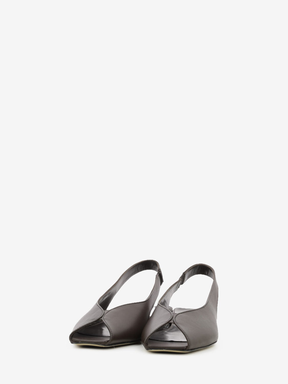 Slingback punta quadrata testa di moro