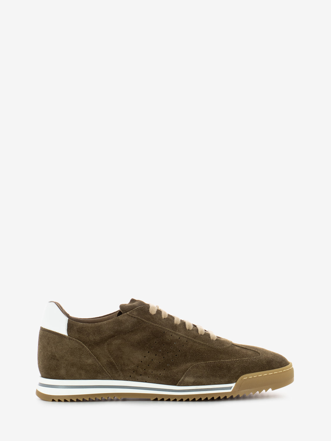 Sneakers camoscio tabacco