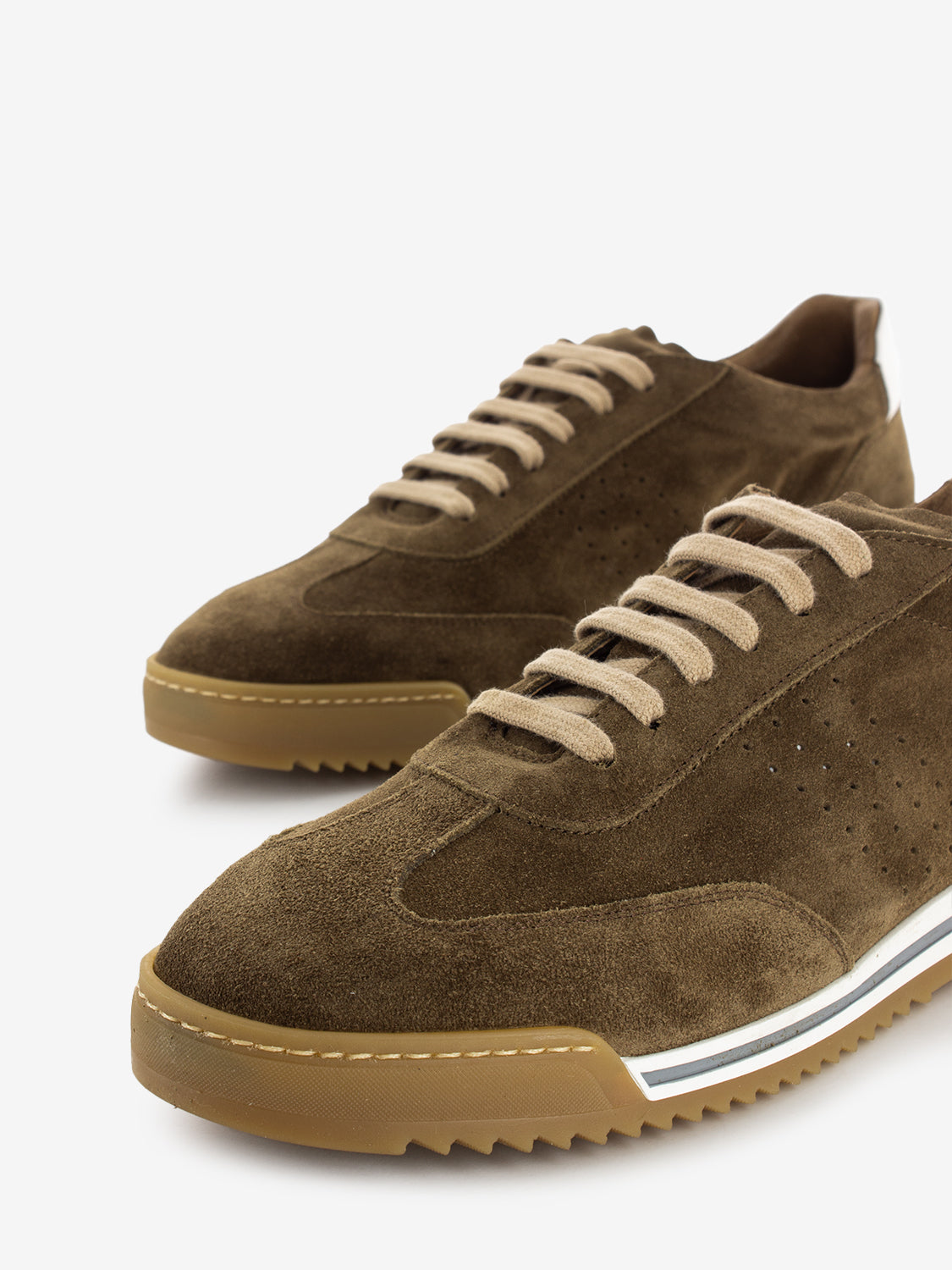 Sneakers camoscio tabacco