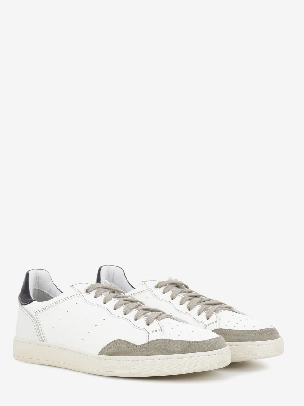 Sneakers Paolo in pelle bianca / beige