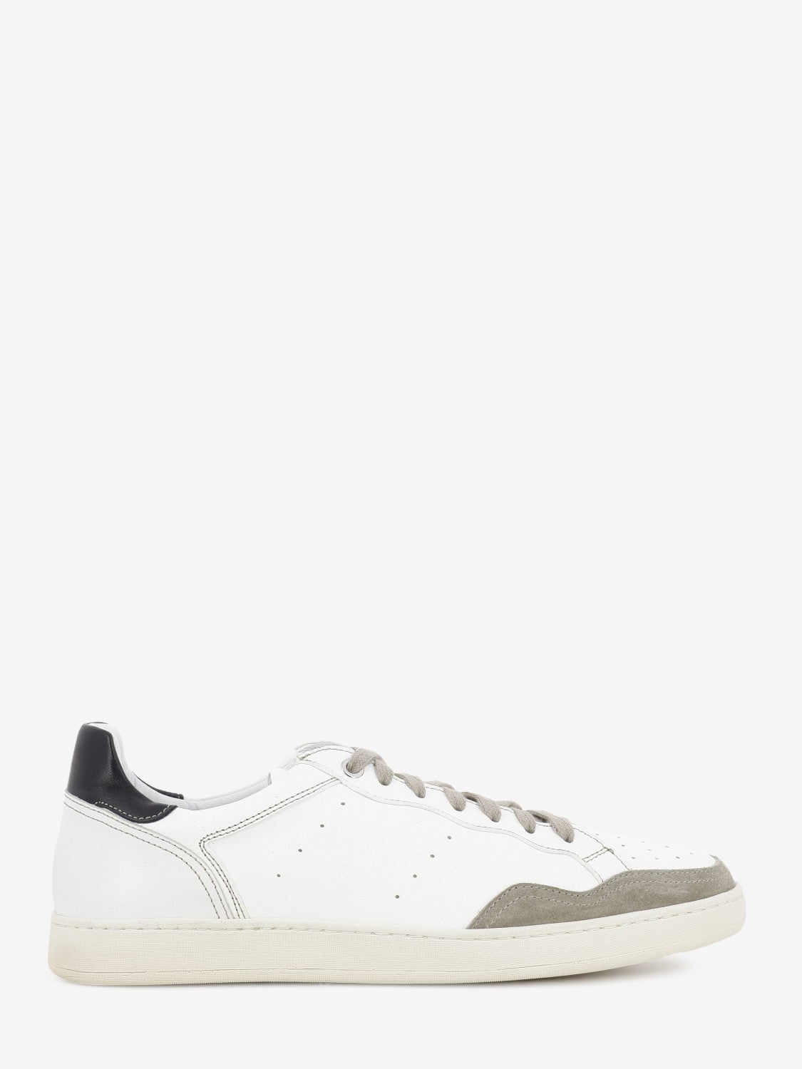 Sneakers Paolo in pelle bianca / beige