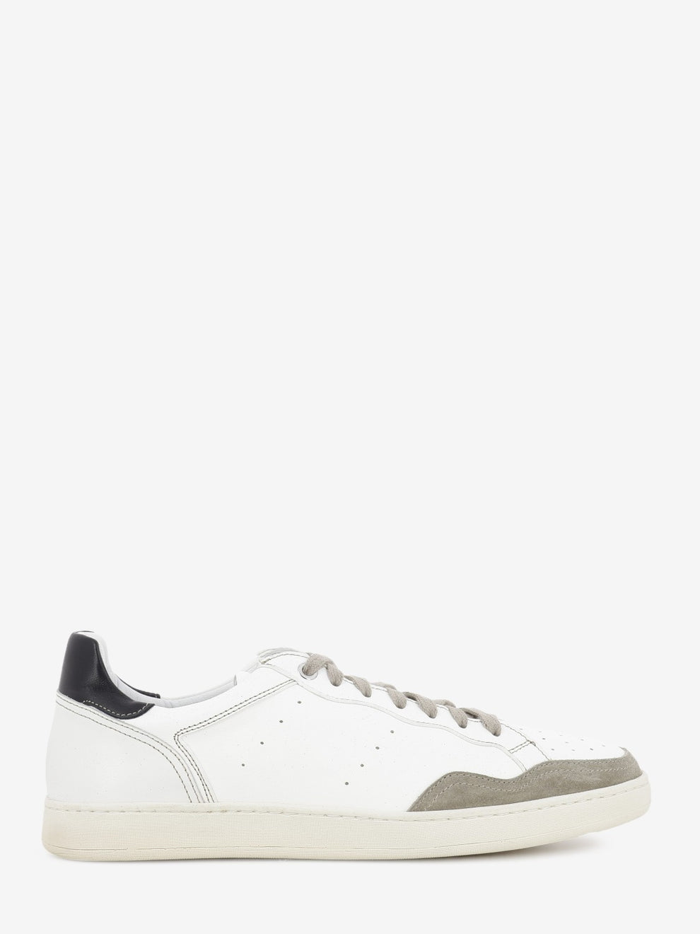 Sneakers Paolo in pelle bianca / beige