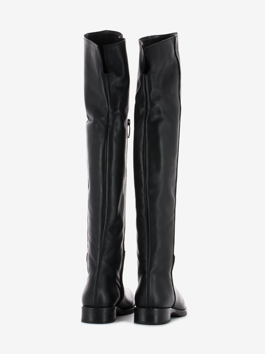 Stivale al ginocchio in pelle nero