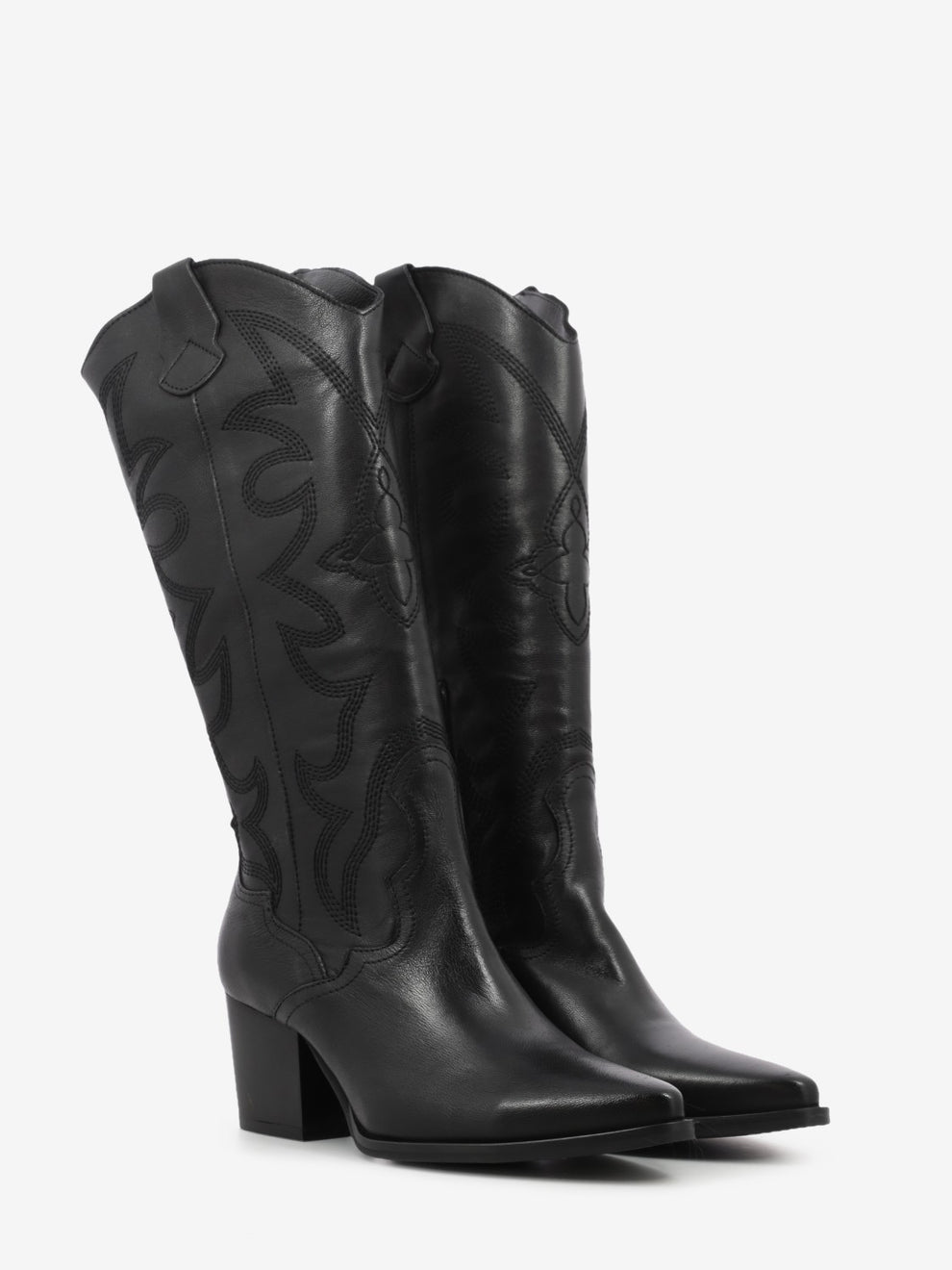 Stivale texano Luna in pelle nero