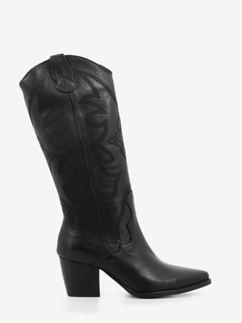 Stivale texano Luna in pelle nero