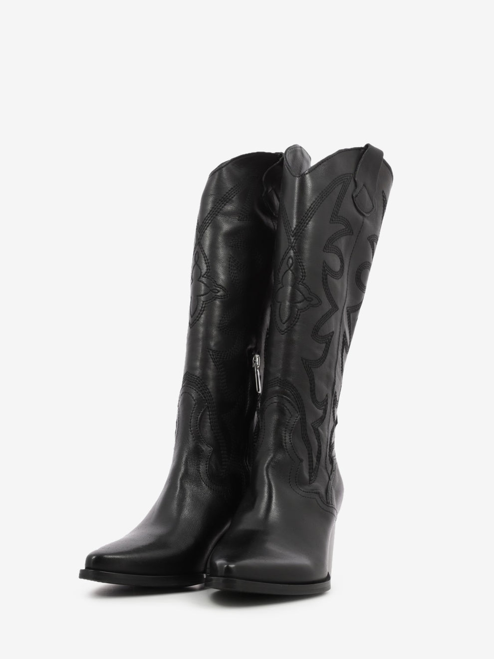 Stivale texano Luna in pelle nero