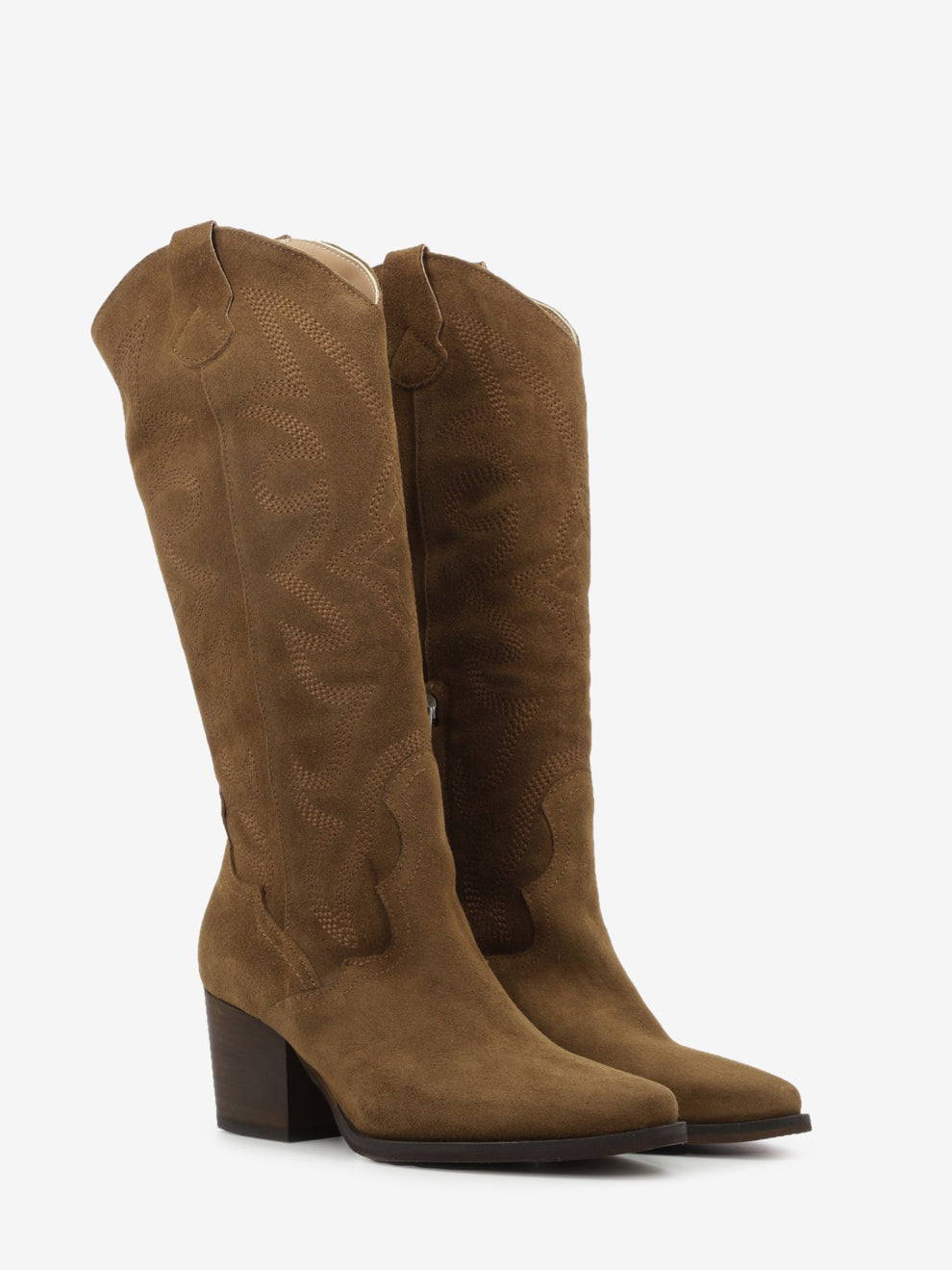 Stivale texano Luna in suede cuoio