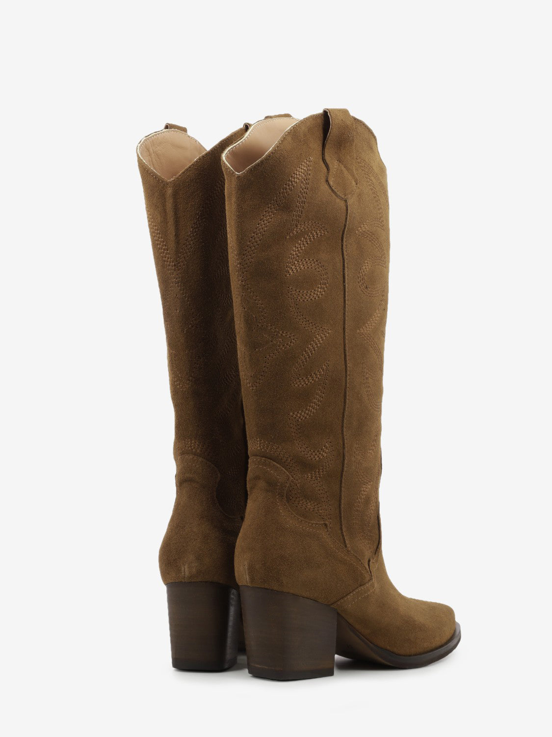 Stivale texano Luna in suede cuoio