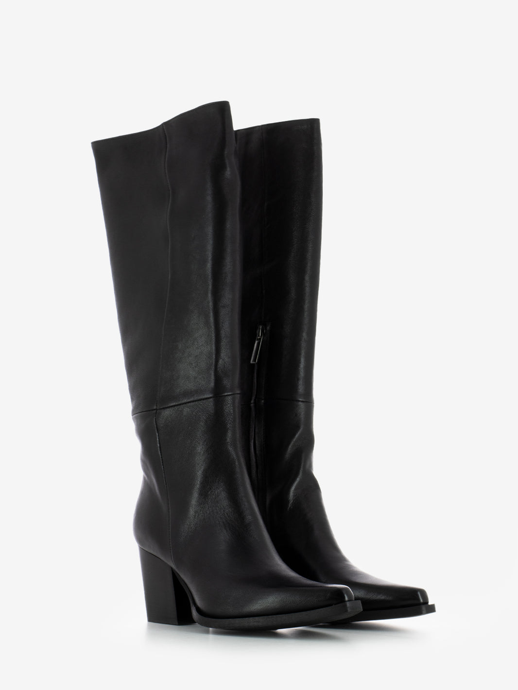 Stivale texano mezza zip nero