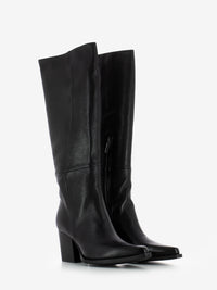 Stivale texano mezza zip nero