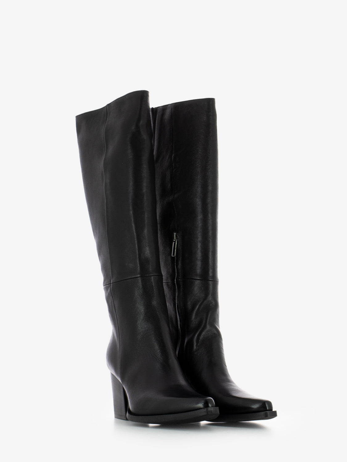 Stivale texano mezza zip nero