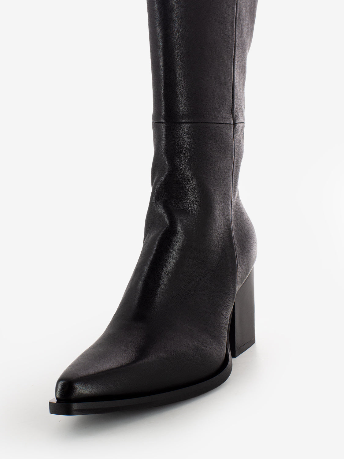Stivale texano mezza zip nero