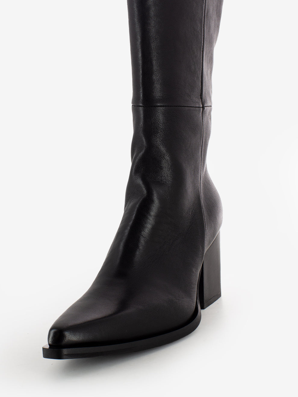 Stivale texano mezza zip nero