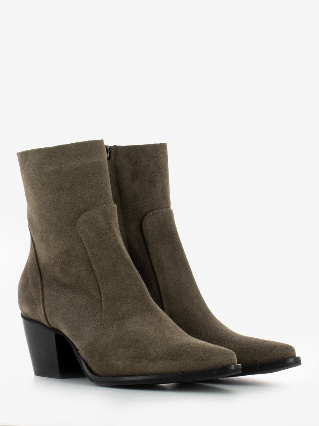 Stivaletti texani Gaia in camoscio taupe