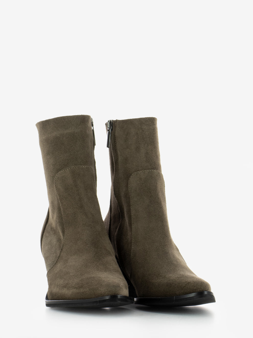 Stivaletti texani Gaia in camoscio taupe
