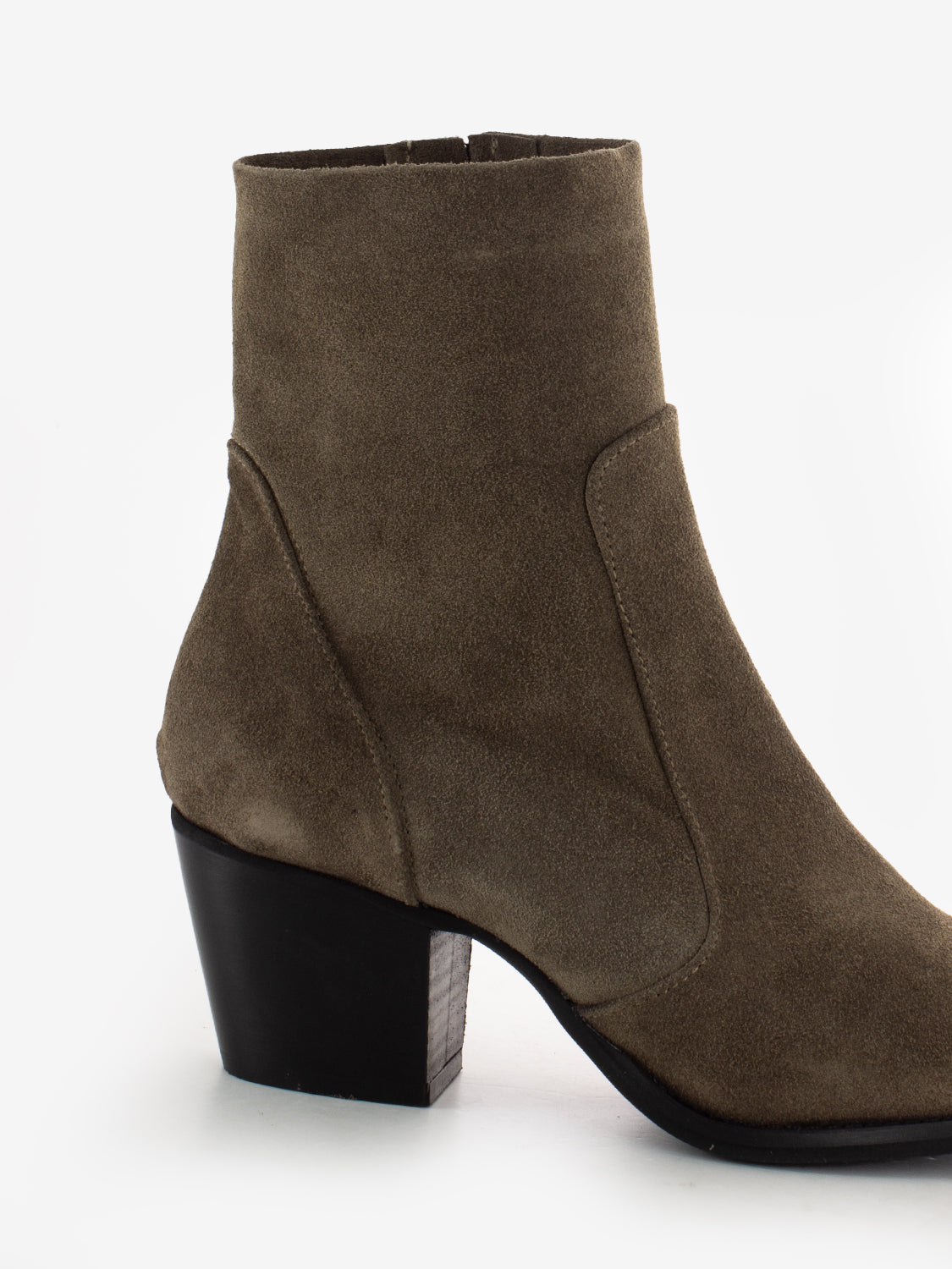 Stivaletti texani Gaia in camoscio taupe