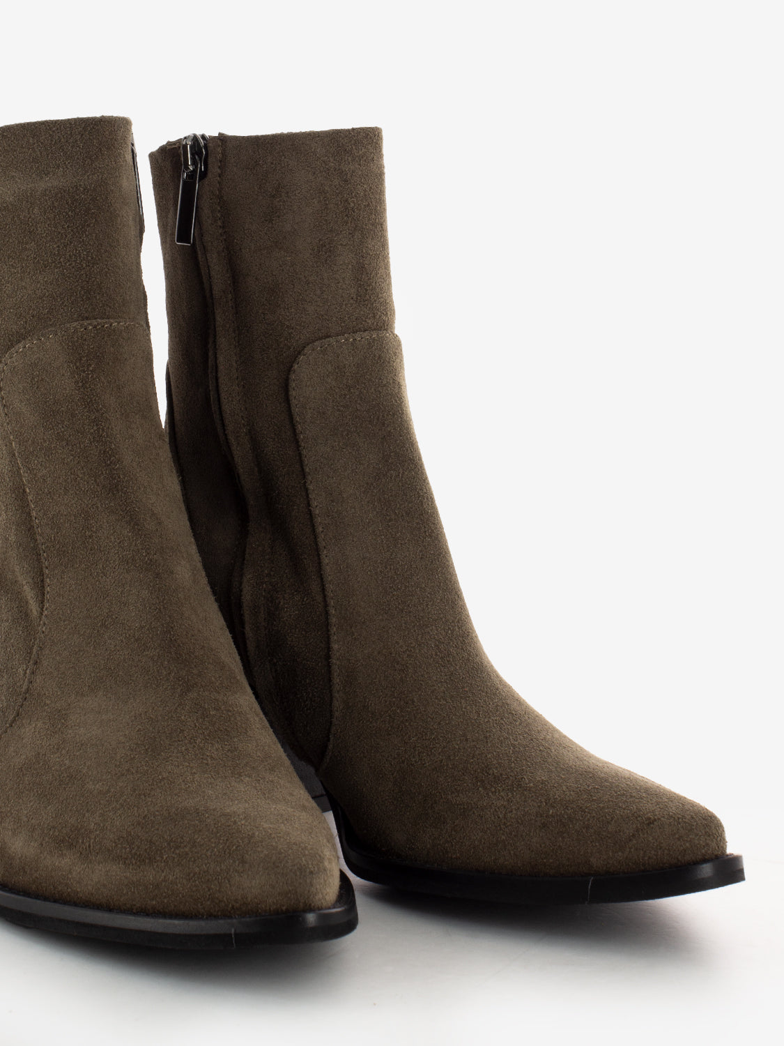 Stivaletti texani Gaia in camoscio taupe