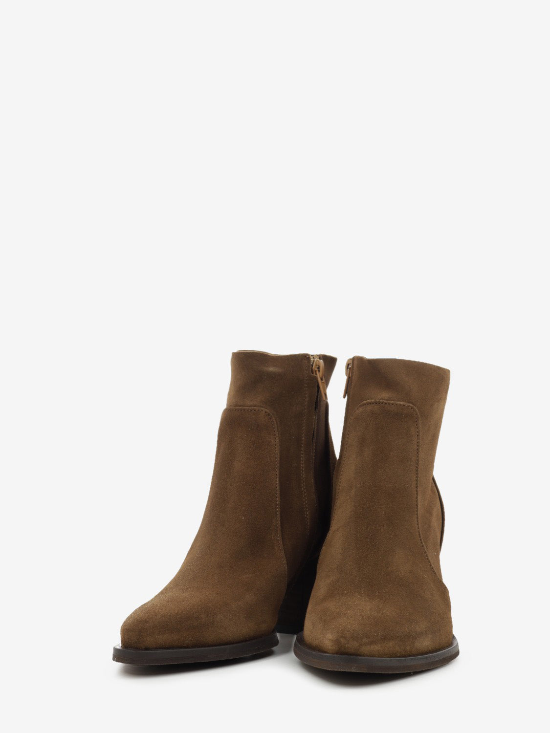 Luna chocolate suede cowboy boots