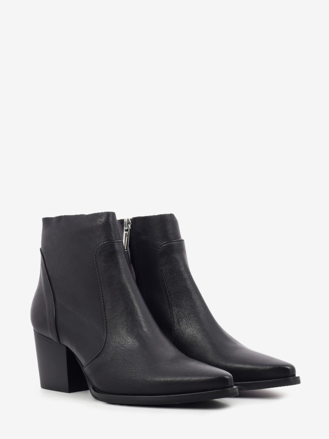 Luna black suede Western ankle boots