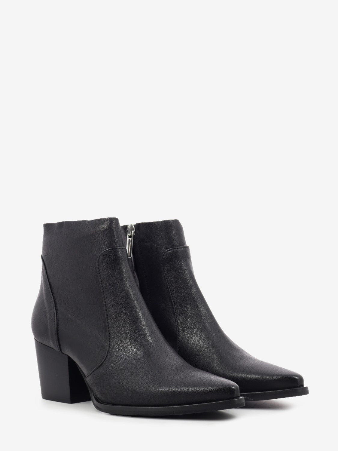 Luna black suede Western ankle boots