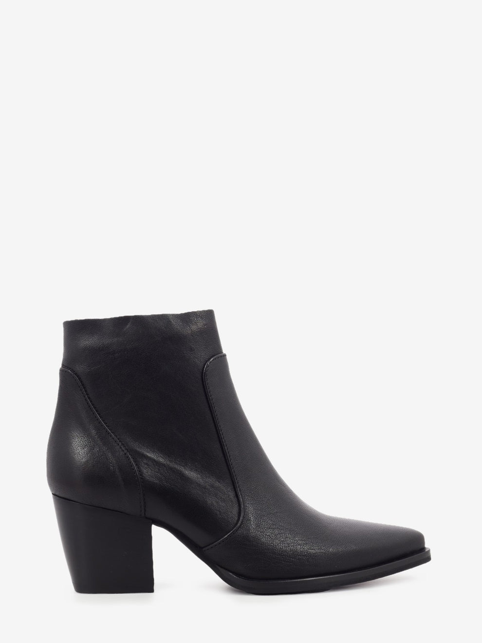 Luna black suede Western ankle boots