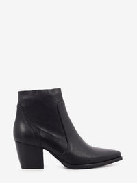 Luna black suede Western ankle boots