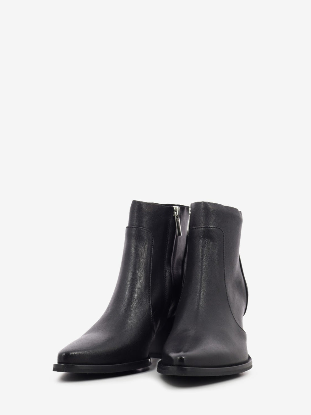 Luna black suede Western ankle boots