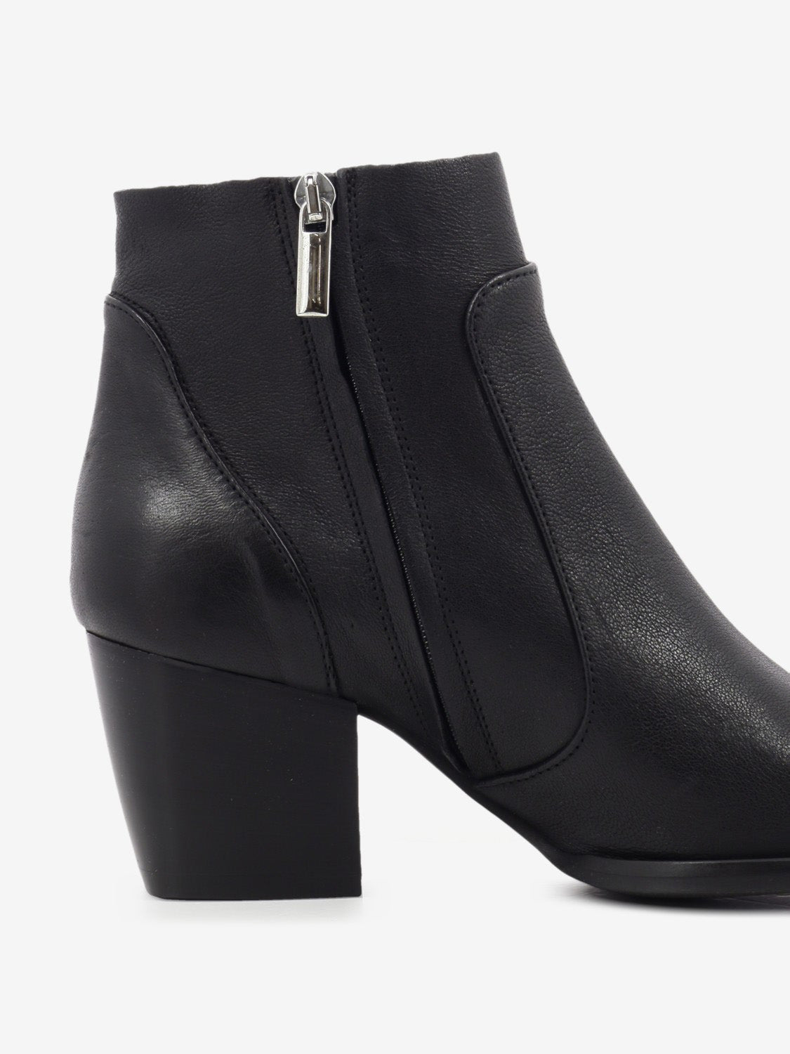 Luna black suede Western ankle boots