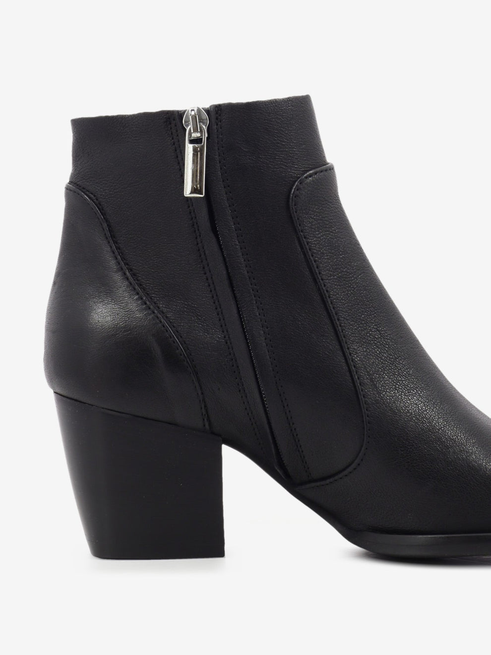 Luna black suede Western ankle boots