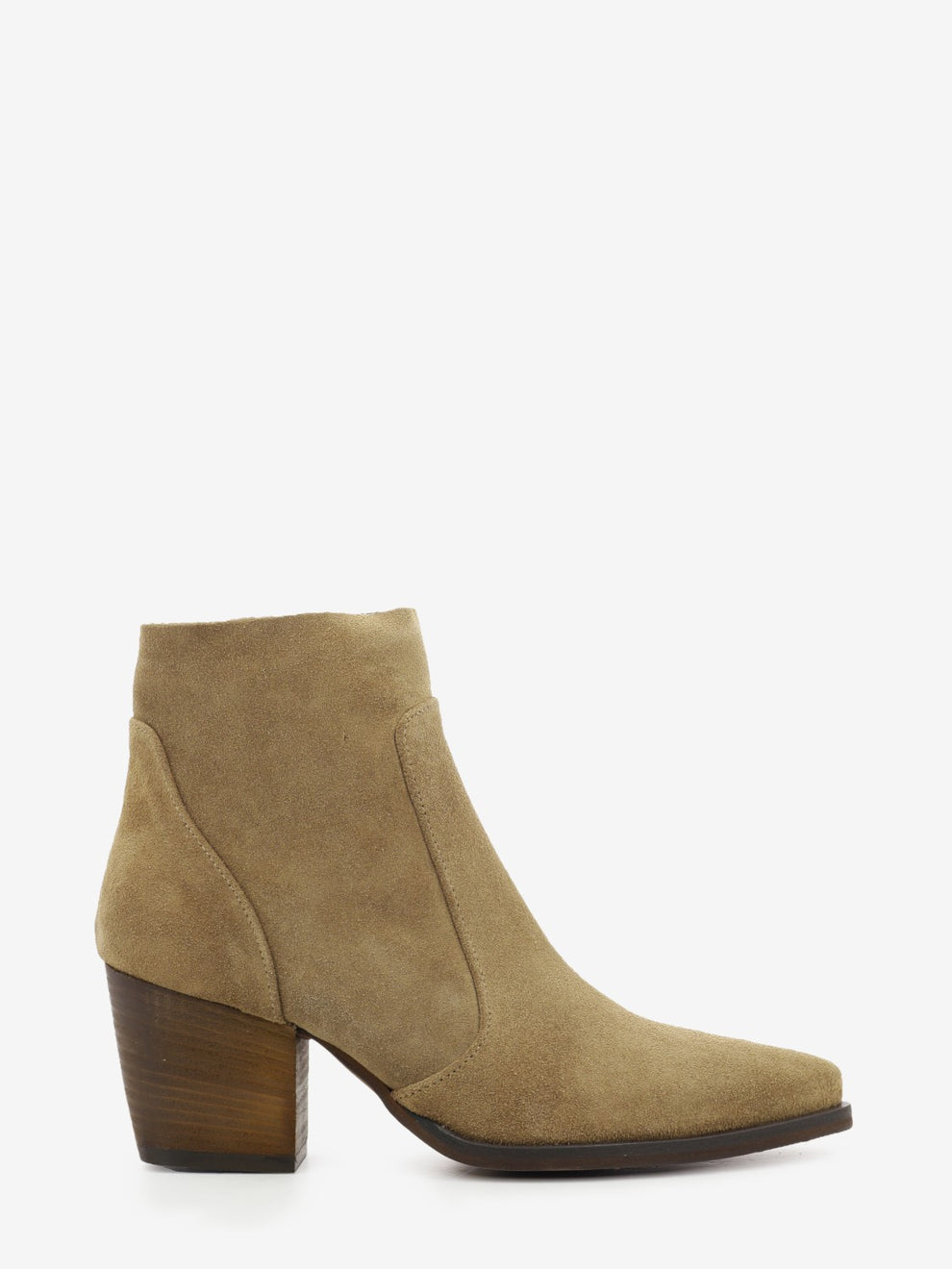Luna taupe suede Western ankle boots