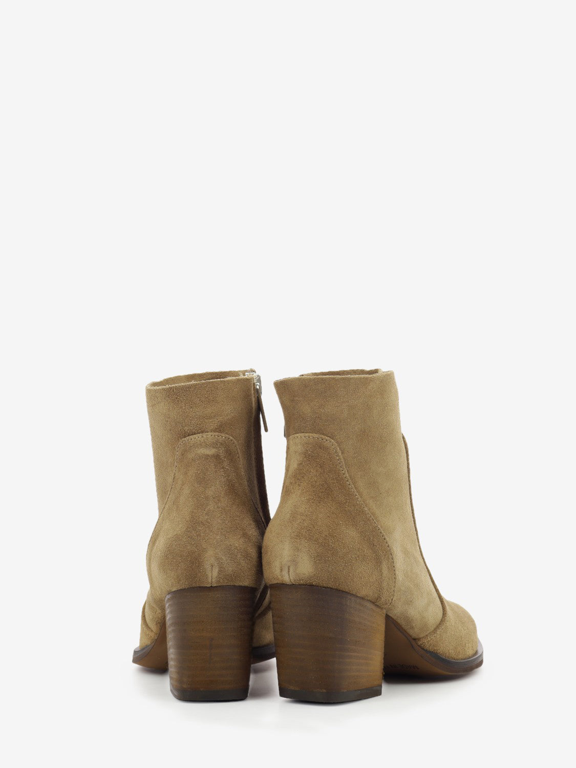 Luna taupe suede Western ankle boots