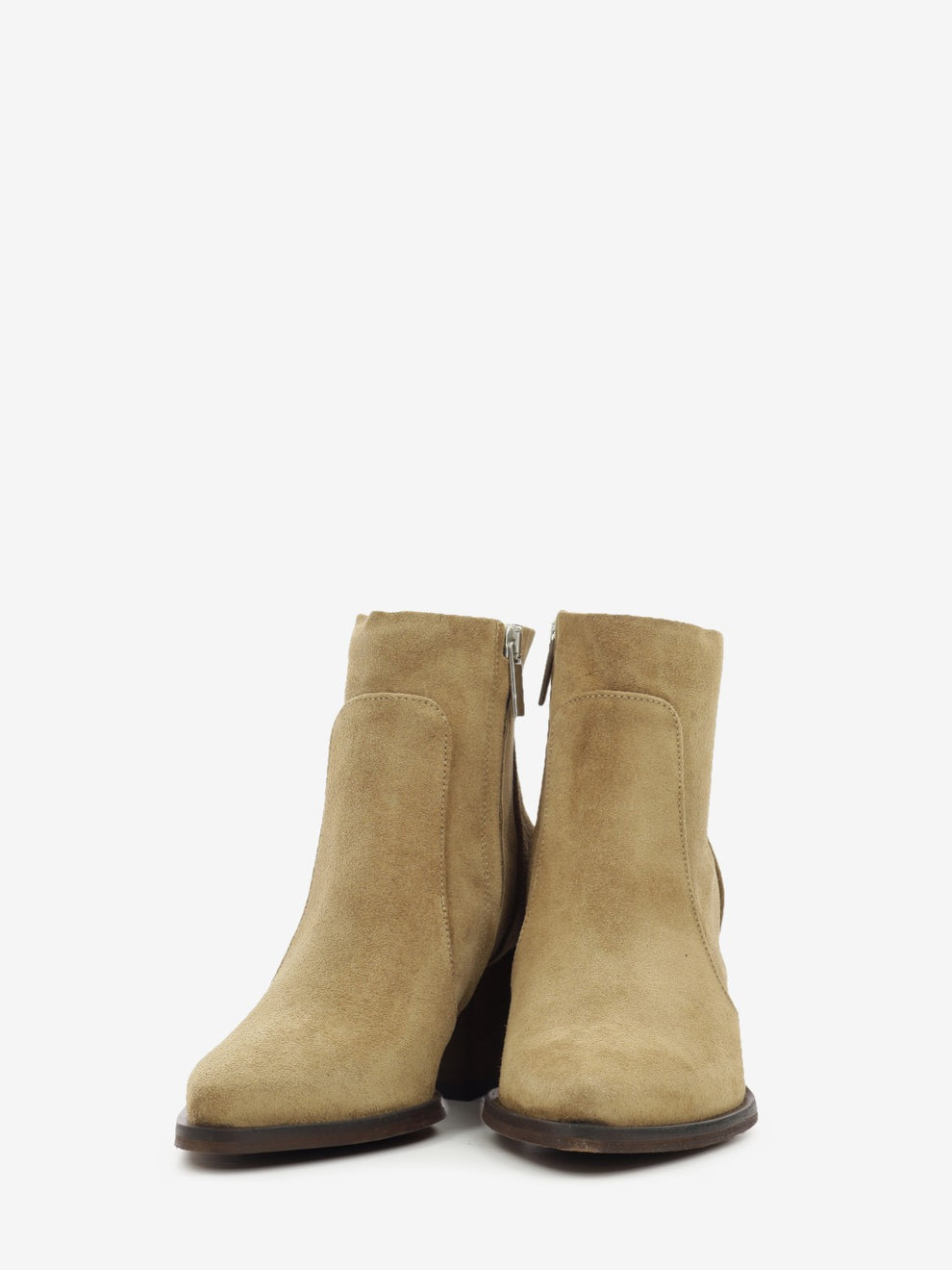 Luna taupe suede Western ankle boots