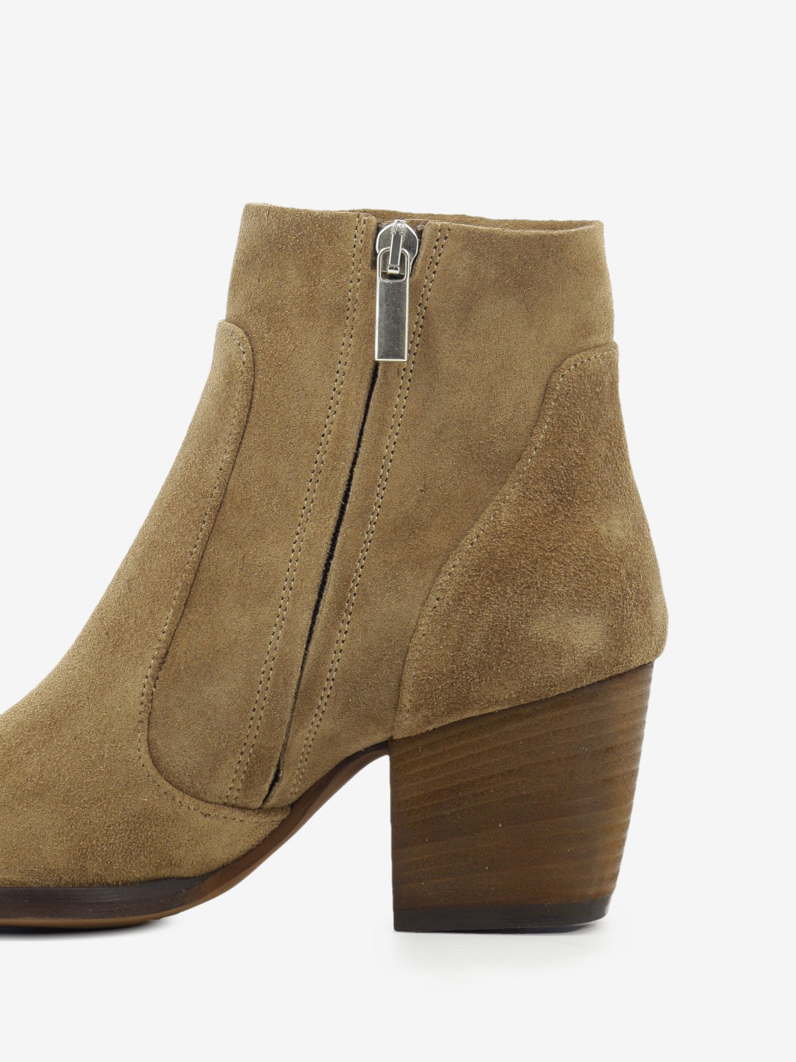 Luna taupe suede Western ankle boots