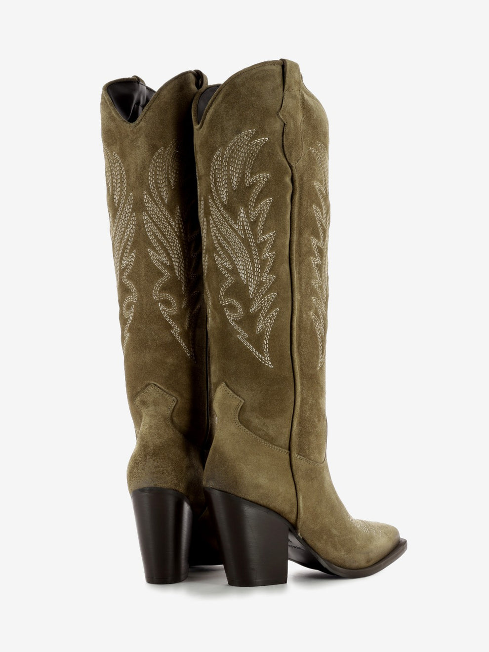 Stivali decoro camoscio beige