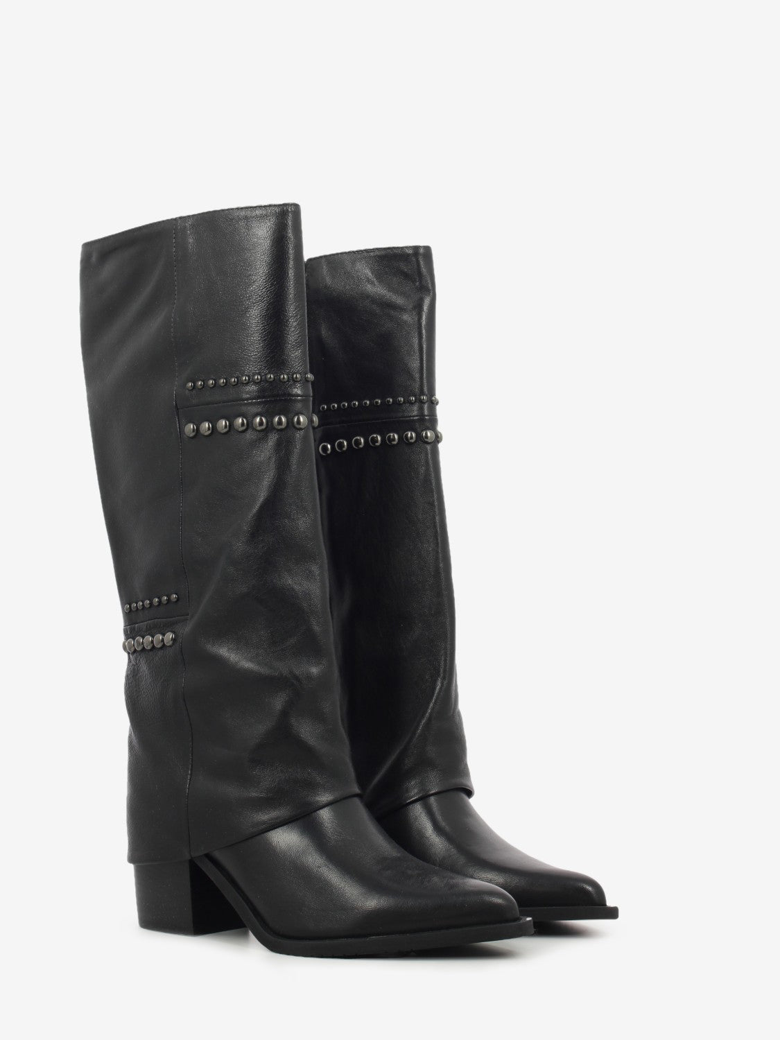 Black leather Demetra boots