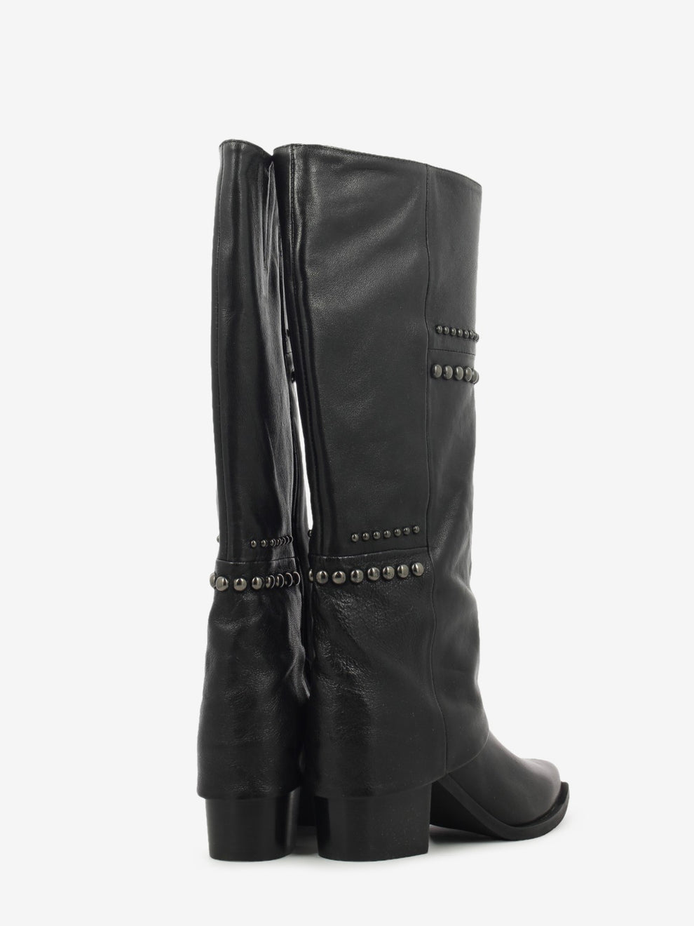 Black leather Demetra boots