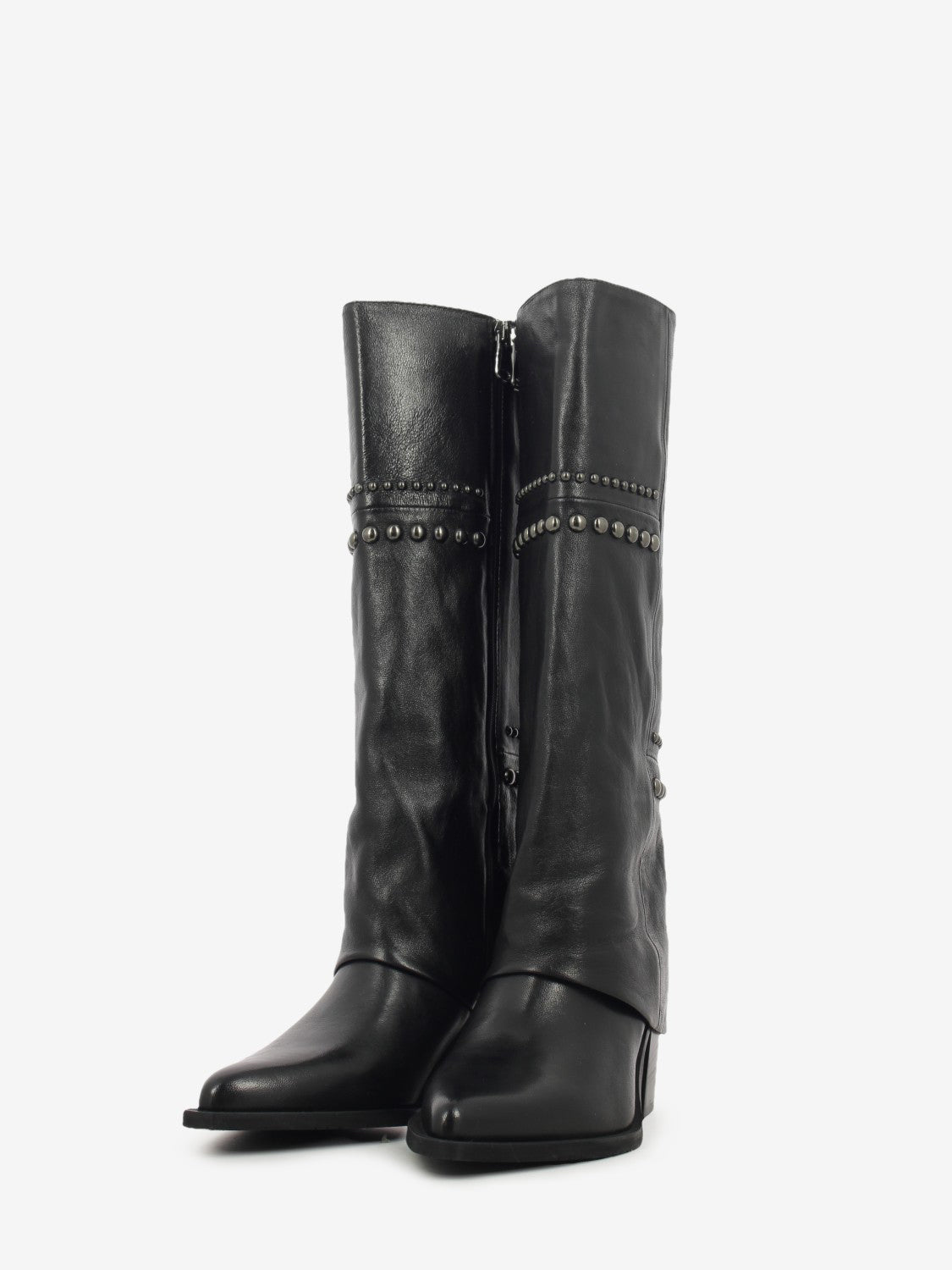 Black leather Demetra boots