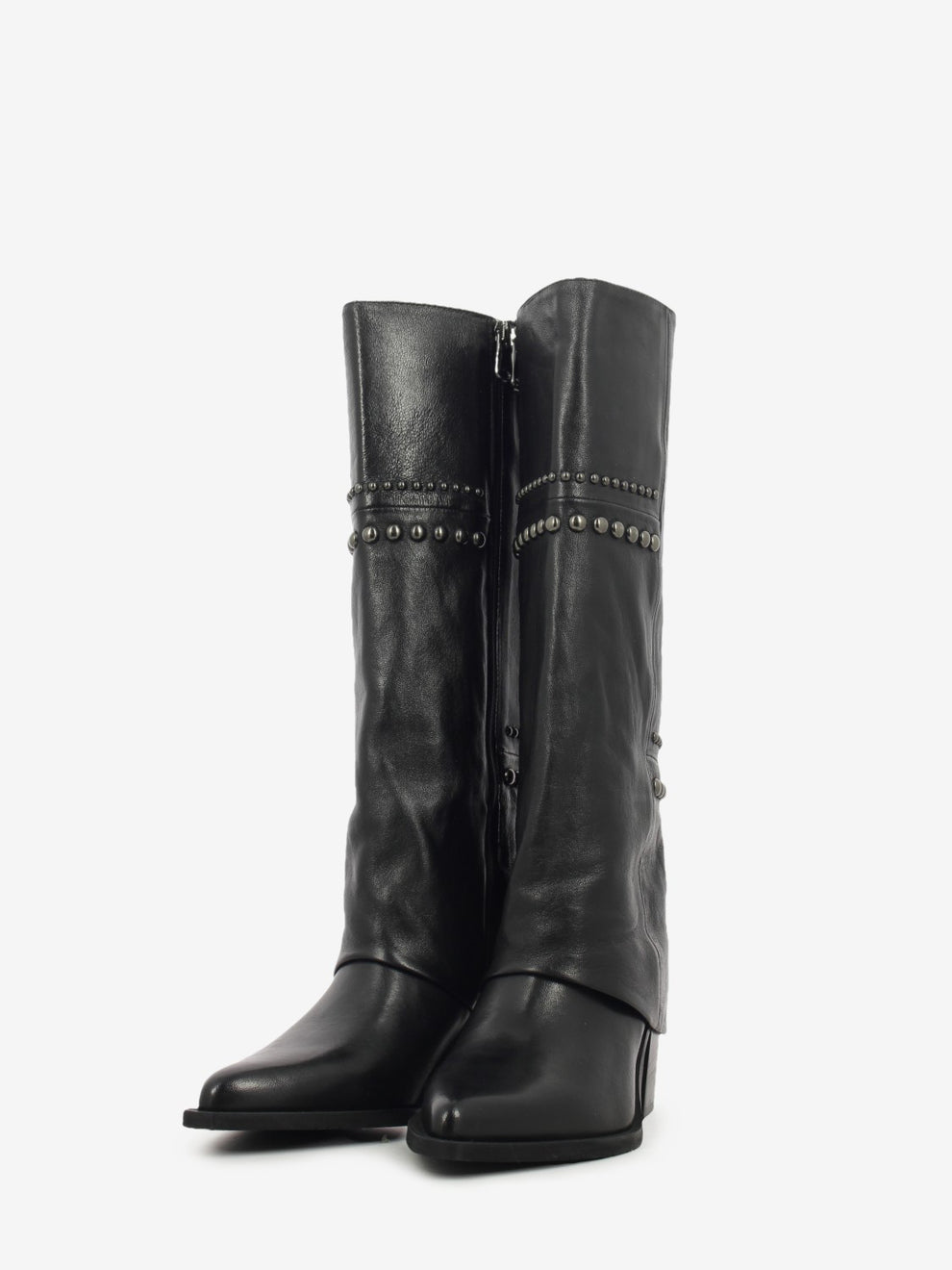 Black leather Demetra boots