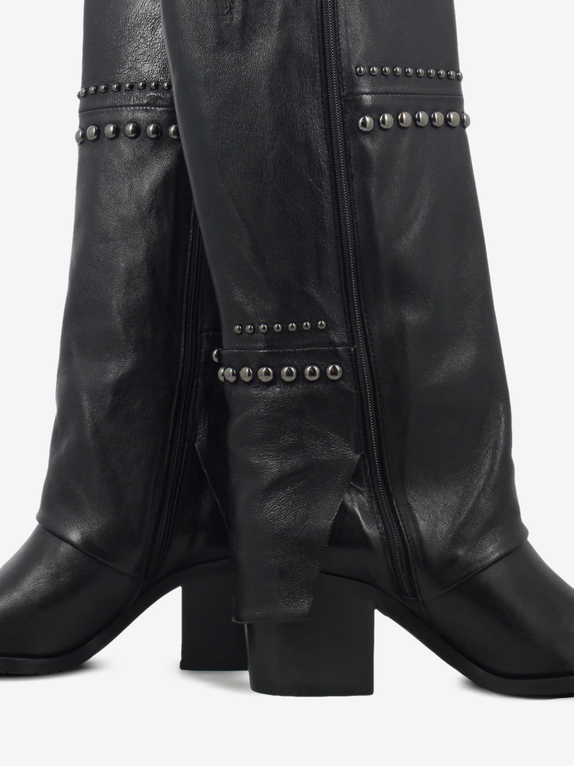 Black leather Demetra boots