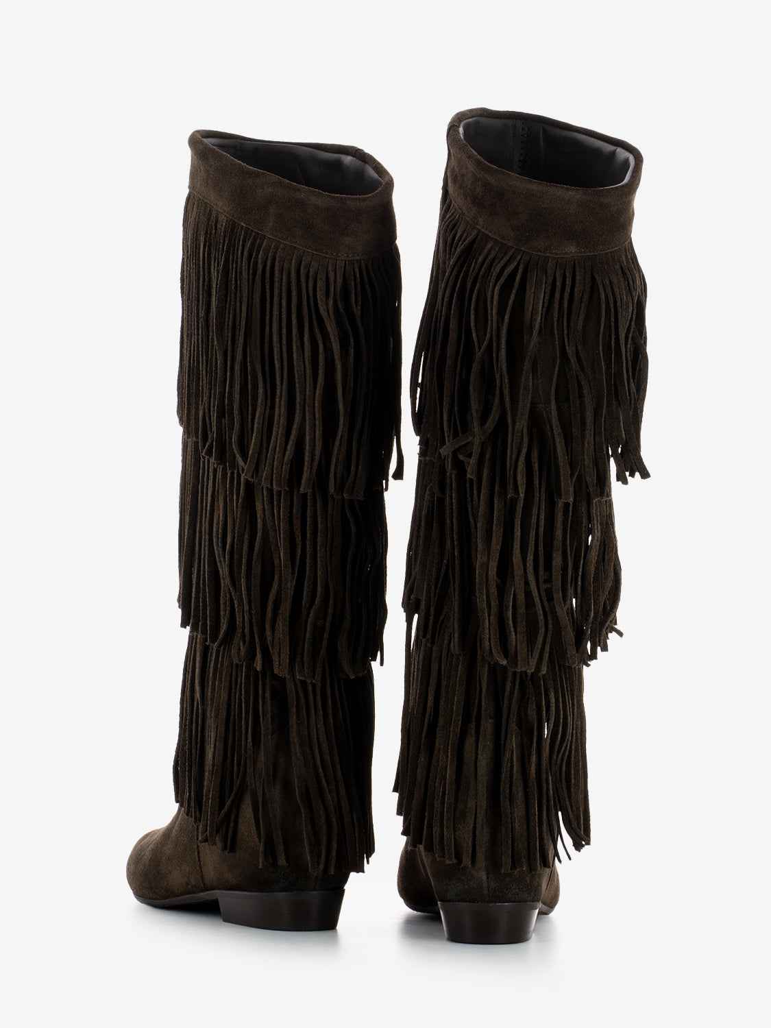 DARK BROWN SUEDE FRINGE BOOT GS2927/14_CAM/T.MO