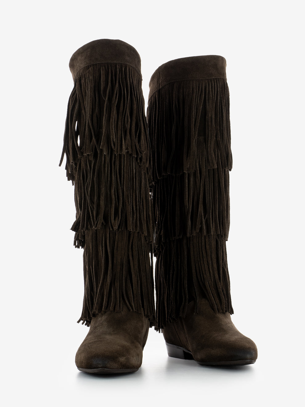 DARK BROWN SUEDE FRINGE BOOT GS2927/14_CAM/T.MO