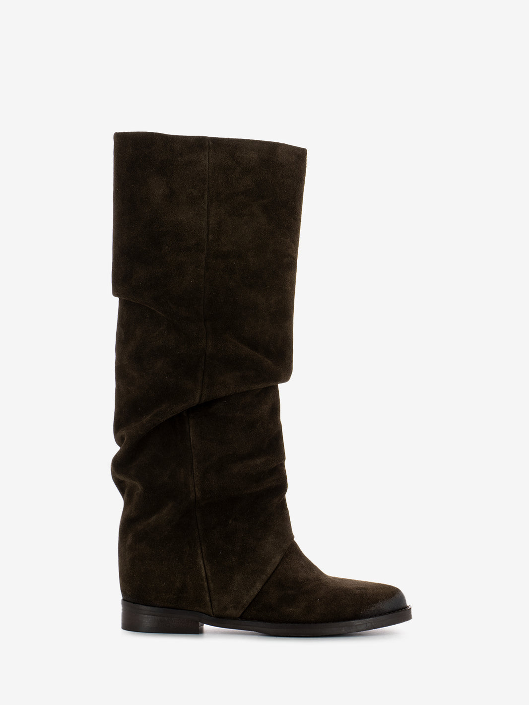 Stivali in camoscio slouchy marrone
