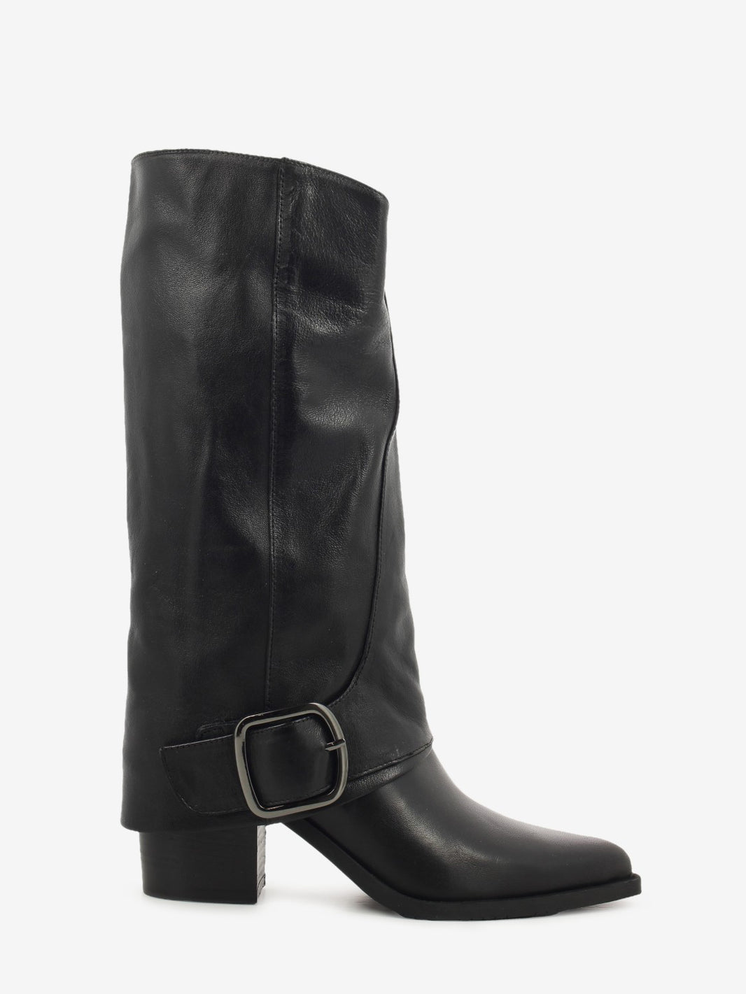 Donata black leather boots