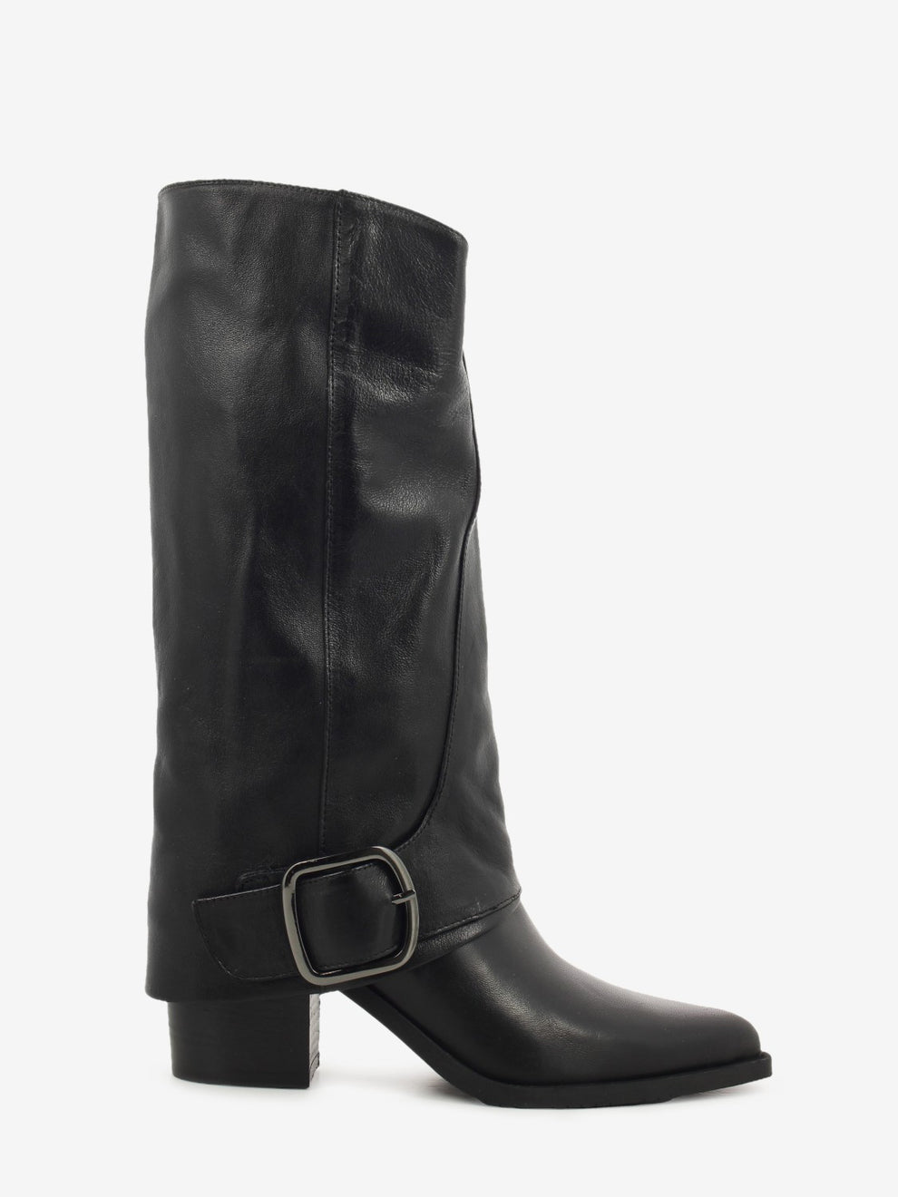 Donata black leather boots