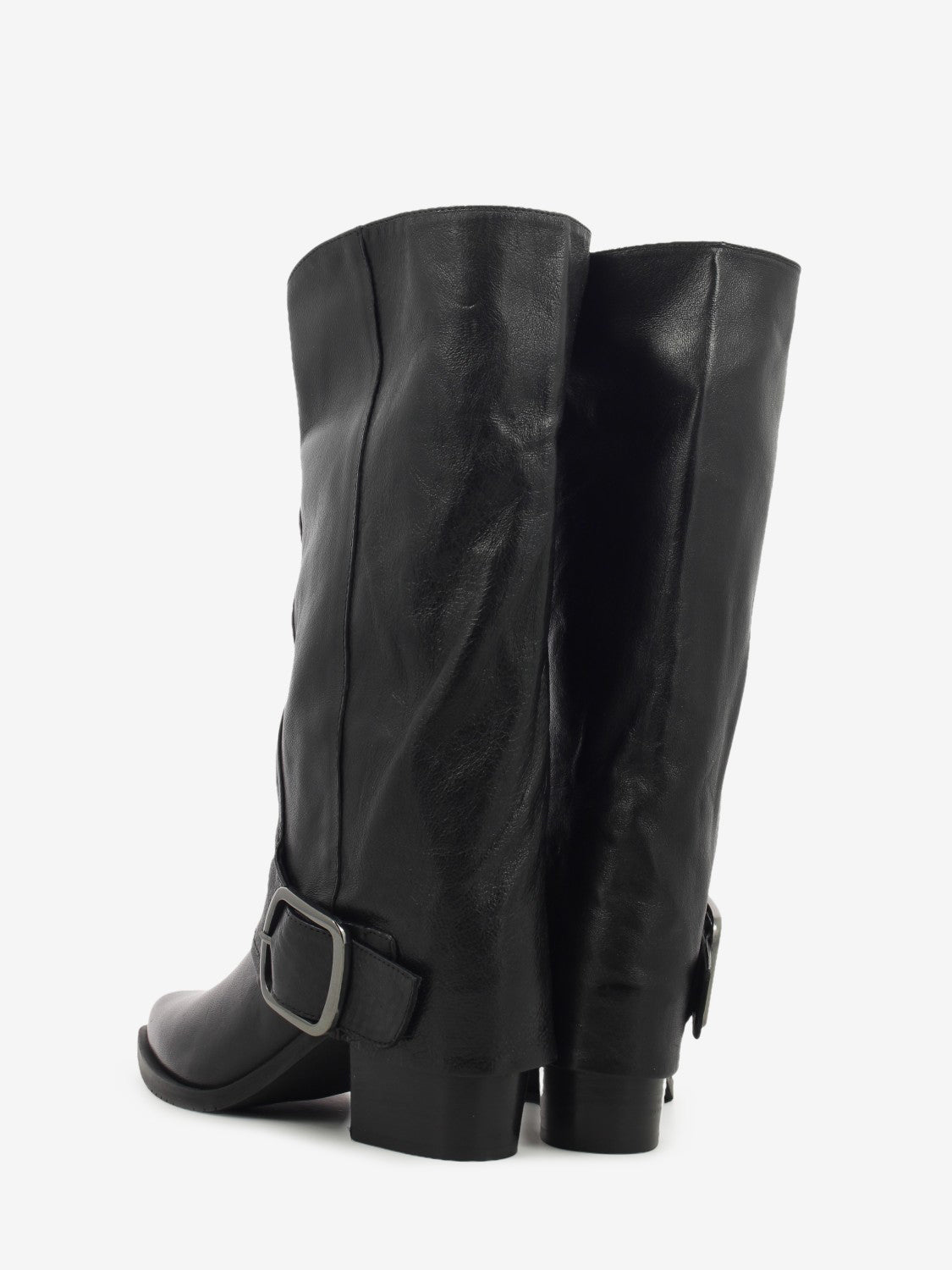 Donata black leather boots
