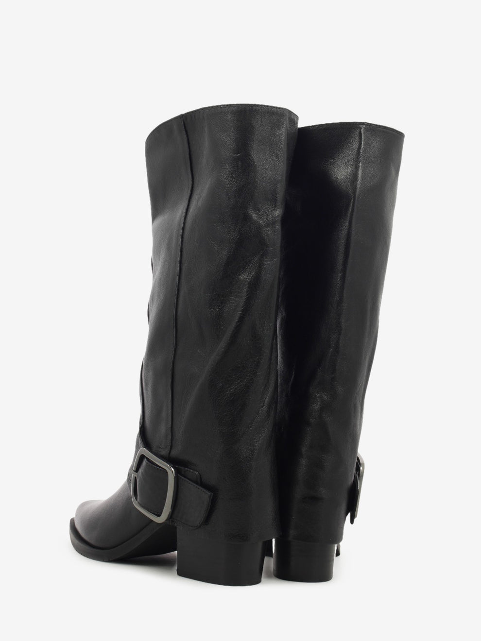 Donata black leather boots