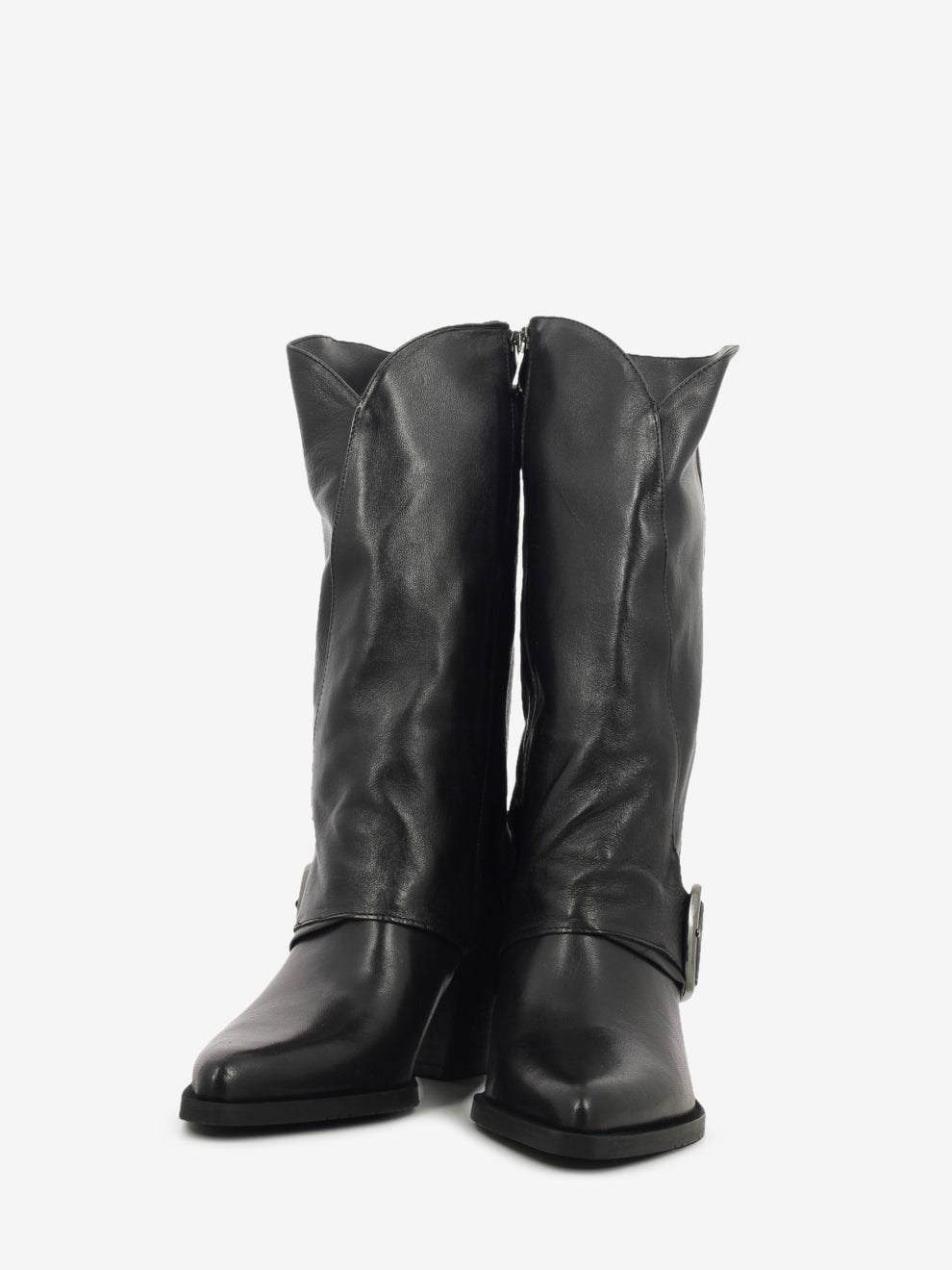 Donata black leather boots