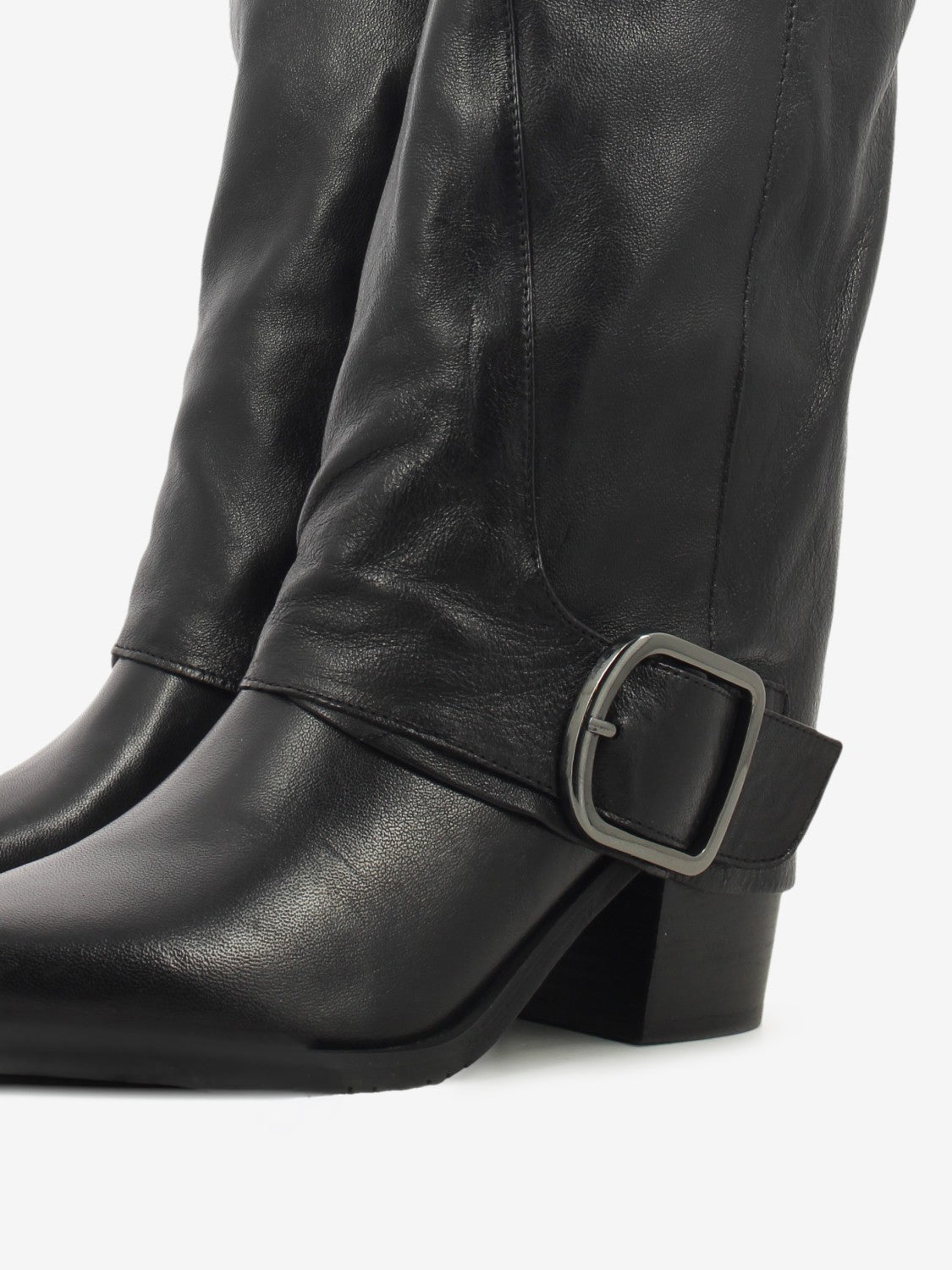 Donata black leather boots
