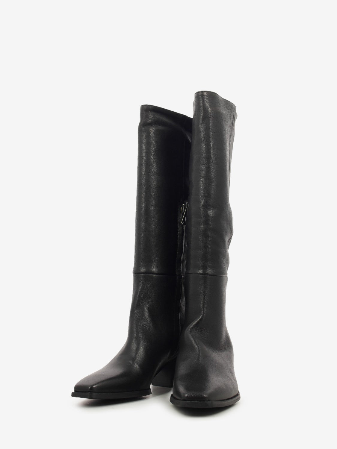 SQUARE TOE LEATHER BOOT BLACK RAYA-06_BLACK