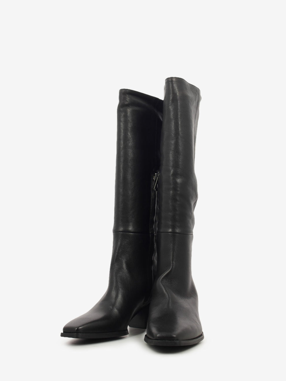 SQUARE TOE LEATHER BOOT BLACK RAYA-06_BLACK